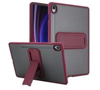 Custodia per Samsung Galaxy Tab S10 FE/ S9 FE 11" e S9 11" con cavalletto, slim fit leggera, morbida al tatto, custodia protettiva rigida antiurto in policarbonato per tablet, rosso