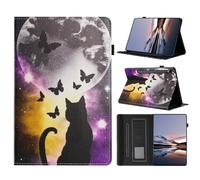 Custodia per Samsung Galaxy Tab S10 Lite 2025/S10 FE/S9 FE 10,9 pollici/S9 11"Folio Flip Custodia Protettiva in Pelle PU con Supporto Slot per Carte Portafoglio Tablet Cover Ombra di gatto