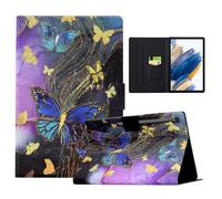 Custodia per Samsung Galaxy Tab S10 Lite 2025/S10 FE/S9 FE 10,9 pollici/S9 11"Folio Flip Custodia Protettiva in Pelle PU con Supporto Slot per Carte Portafoglio Tablet Cover Farfalla Dorata