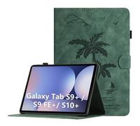 Custodia per Samsung Galaxy Tab S10+ / S10 Plus 2024/ S9 Plus 2023/ S9+ / S9 FE Plus 12,4 Pollici Cover in Pelle PU Case Coperchio Multi-Angli Supporto Pieghevole Cover Protettiva -Verde
