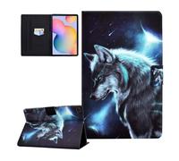 Custodia per Samsung Galaxy Tab S6 Lite 10.4 Pollici 2022/2020 SM-P613/P619/P610/P615 Custodia Protettiva Magnetica Cover con TPU Copertura per Galaxy Tab S6 Lite 2022/2020, Lupo al chiaro di luna