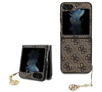 Custodia per Samsung Galaxy Z Flip5 con ciondoli Guess Collection, colore marron
