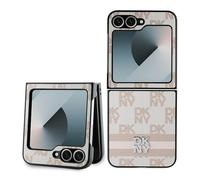 Custodia per Samsung Galaxy Z Flip6 con motivo a scacchi DKNY rosa