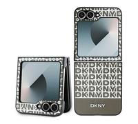 Custodia per Samsung Galaxy Z Flip6 con motivo ripetuto DKNY marrone