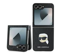 KARL LAGERFELD Protettiva KLHCZF6PGKSKIHK Cover per Samsung Galaxy Z Flip 6, Nero