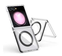 Custodia per Samsung Galaxy Z Flip7 Dual Color acrilico ibrido TPU MagSafe nero