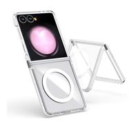 Custodia per Samsung Galaxy Z Flip7 Dual Color acrilico ibrido TPU MagSafe trasparente