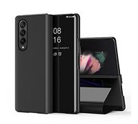 Custodia per Samsung Galaxy Z Fold 3 5G - Clear View Specchio Flip Case con Z Fold 3 Standing Shell Protective Cover per Samsung Galaxy Z Fold 3 5G 7.6"
