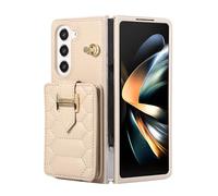 Custodia per Samsung Galaxy Z Fold 6, Telet Wallet Crossbody Case con un cavalletto in pelle elegante slot su e giù