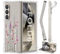 Custodia per Samsung Galaxy Z Fold6 con Fiore, Modello Floreale Wildflowers Clear Soft Back Case per Samsung Galaxy Z Fold6 Cover-Flower Garden