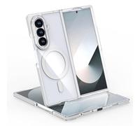 Custodia per Samsung Galaxy Z Fold7 Dual Color acrilico ibrido TPU MagSafe trasparente