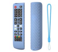 Custodia per Samsung Smart TV, Custodie per controller remoto in silicone, coperture protettive remote antiscivolo, accessori per manica antiscivolo (Blu luminoso)