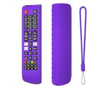 Custodia per Samsung Smart TV, Custodie per controller remoto in silicone, coperture protettive remote antiscivolo, accessori per manica antiscivolo (Viola scuro)