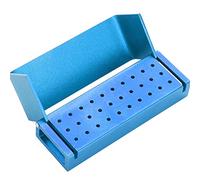 Custodia Per Scatola di Disinfezione in Alluminio a 30 Fori Bordo Ad Arco Circolare Fresa Per Frese Dentali Supporto Per Blocco Strumento Per Dentista Autoclavabile Per Frese Dentali(Blu)