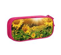 Custodia per scuola Forniture per ufficio Girasoli sotto le nuvole Astuccio per penne di grande capacità Astuccio per matite di grande capacità per studenti Astuccio di cancelleria Scatola per matite