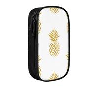 Custodia per scuola Forniture per ufficio Grande Capacità Oro Ananas Sfondo Penna Astuccio Grande Capacità Sacchetto di Matita Per Studenti Sacchetto di Cancelleria Scatola di Matita Organizzatore da