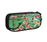 Custodia per scuola Forniture per ufficio Hd Giapponese Carpa Rossa Pesce Grande Capacità Penna Astuccio Grande Capacità Astuccio per Studenti Cancelleria Astuccio Astuccio Organizer da Scrivania Con