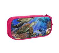 Custodia per scuola Forniture per ufficio Ocean Animal Tartaruga Astuccio per penne di grande capacità Borsa per matite di grande capacità per studenti Astuccio di cancelleria Scatola di matita