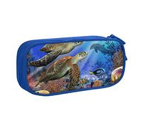 Custodia per scuola Forniture per ufficio Ocean Animal Tartaruga Astuccio per penne di grande capacità Borsa per matite di grande capacità per studenti Astuccio di cancelleria Scatola di matita