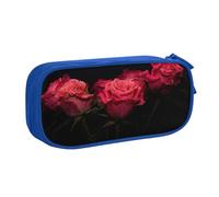 Custodia per scuola Forniture per ufficio Rosa rossa e foglie nere Astuccio per penne di grande capacità Astuccio per matite di grande capacità per studenti Astuccio di cancelleria Scatola per matite