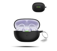 Custodia per Shokz OpenDots Air Wireless Headphones, custodia protettiva daunke in morbido silicone, delicata sulla pelle, con fibbia rotonda, protezione completa, nero