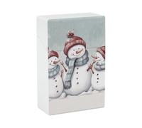 Custodia per sigaretta portatile scatola di sigaretta impermeabile in plastica di dimensioni normali tasca scatola sigaretta titolare inverno pupazzo di neve custodia aperta per uomo donna