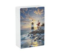 Custodia per sigarette con faro di Babbo Natale Custodia per sigarette elegante e leggera per il fumo impermeabile per sigarette dispenser di sigarette accessori per campeggio all'aperto escursionismo