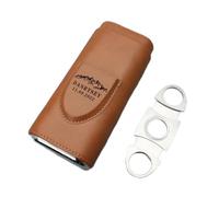 Custodia per sigari da viaggio personalizzata con tagliasigari Inciso personalizzato Casi per sigarette regalo per uomo regalo per la festa del papà, Marrone, Portasigarette