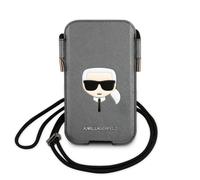 Custodia per smartphone 6,1 pollici con cavo saffiano modello Karl Head