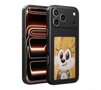 Custodia per smartphone aggiornata con schermo E-Ink a 4 colori per iPhone 17/16 Pro Max Smart Photo con proiezione posteriore, custodia personalizzata con trasmissione NFC (17 nero)