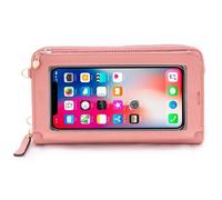 Custodia per smartphone Cool Bag Horizontal Universale Orizzontale Tessuto Rosa Touch fino a 6.7"