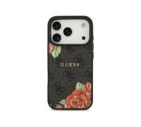 Custodia per smartphone Guess 4G Fiori Nera MagSafe Elegante per iPhone 17 Pro Max