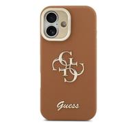 Custodia per smartphone Guess Effetto Granulato Marrone con Supporto per iPhone 17