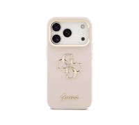 Custodia per smartphone Guess Effetto Granulato Rosa con Supporto per iPhone 17 Pro
