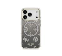 Custodia per smartphone Guess PC+TPU MagSafe Peonia Nera Brillante per iPhone 17 Pro