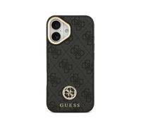 GUESS 4G Logo con Strass e Cinturino Grande MagSafe CUSTODIA PER CELLULARE per Apple Universale, Nero