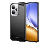 Custodia per smartphone Max Power Digital Fibra di Carbonio Antiurto Silicone Nera per Realme 14/14t