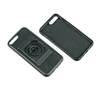 SKS Germany COMPIT COVER per iPhone 6+/7+/8+ Cover per cellulare con dispositivo di fissaggio (compatibile con il COMPIT, in plastica bicomponente resistente all'usura, piacevole al tatto), nero