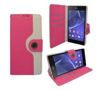 Custodia Per Sony Xperia Z2 Due Colore Portafoglio Flip Stampa Similpelle Cover