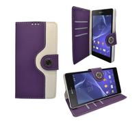 Custodia Per Sony Xperia Z2 Due Colore Portafoglio Flip Stampa Similpelle Cover