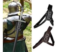 Custodia per spada medievale in finta pelle, cintura per spada vichinga rinascimentale, porta spada a schiena regolabile, vintage, supporto per spade Rapier, costume da cavaliere guerriero pirata per