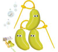 Custodia per spazzolino da denti a banana, portatile, con dispenser di dentifricio, protezione a clip, custodia da viaggio per spazzolino da denti., Verde, 3 pz, Copertura per spazzolino da denti