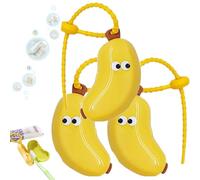 Custodia per spazzolino da denti a banana, portatile, con dispenser di dentifricio, protezione a clip, custodia da viaggio per spazzolino da denti., Giallo, 3 pz, Copertura per spazzolino da denti