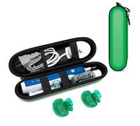 Custodia per Spazzolino Elettrico compatibile con Oral-B/Philips Sonicare/Colgate/seago/Bitvae e la Maggior Parte delle Marche di Spazzolini Elettrici, Include 2 Copritestine Universali, Verde