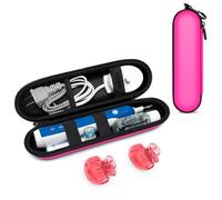Custodia per Spazzolino Elettrico compatibile con Oral-B/Philips Sonicare/Colgate/seago/Bitvae e la Maggior Parte delle Marche di Spazzolini Elettrici, Include 2 Copritestine Universali, Rosa