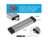 Custodia per SSD PCIe M.2 NVME e USB C 3.1 Gen 2 USB3.0 un M.2 M Key Enclosure HDD per 2230 2242 2260 2280