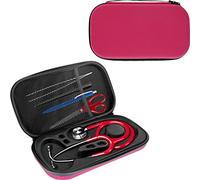 Custodia per stetoscopio, borsa antiurto per stetoscopio, borsa portatile da viaggio, custodia leggera per stetoscopio, protegge qualsiasi stetoscopio, sfigmomanometro per infermieri e medici (rosa)