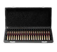 Custodia per strumenti a fiato, capacità 20 S, custodia in vera pelle con serratura e sfiato, per sassofono e clarinetto