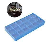 Custodia per Strumenti per Orologi Vassoio Robusto Antipolvere con Superficie Liscia per Parti di Orologi 8 Griglia Pratico Accessorio in Plastica Blu (8 Cavità)