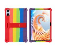 Custodia per tablet Blackview Mega 3 da 12,1", in morbido silicone morbido e antiurto, adatta ai bambini, con supporto regolabile (arcobaleno)